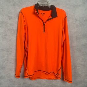 Champion Orange and Gray Quarter-Zip Top